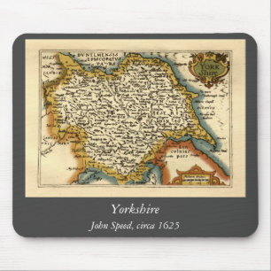 Yorkshire County England Oude antiquarische atlas Muismat