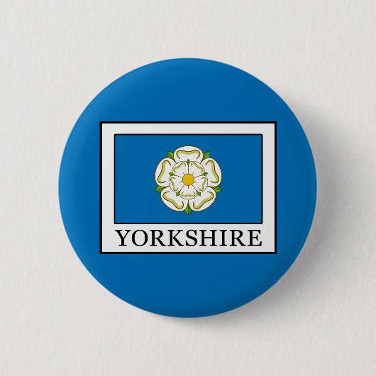 Yorkshire County England Ronde Button 5,7 Cm (Voorkant)