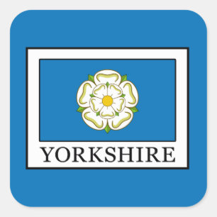 Yorkshire County England Vierkante Sticker