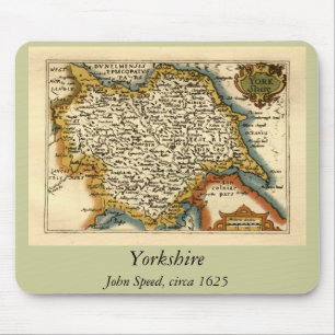 Yorkshire County Map, Engeland Muismat