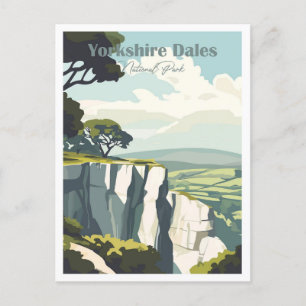 Yorkshire Dales Artwork Travel Place illustratie Briefkaart