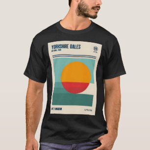 Yorkshire Dales National Park Retro Reizen Kunst T-shirt