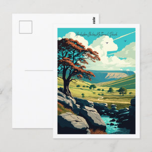 Yorkshire Dales National Park vintage reisplaats Briefkaart
