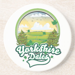Yorkshire Dales Reislogo Zandsteen Onderzetter