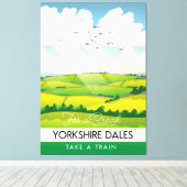 Yorkshire Dales reisposter. Canvas Afdruk (Insitu (Houten vloer))