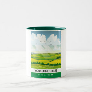 Yorkshire Dales-reisposter. Tweekleurige Koffiemok