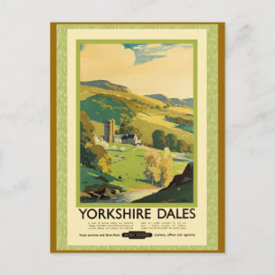 Yorkshire Dales Travel Poster Briefkaart