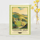 Yorkshire Dales Travel Poster Kaart (Gele Bloem)