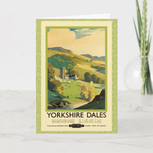 Yorkshire Dales Travel Poster Kaart