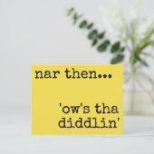 Yorkshire dialect briefkaart (Staand voorkant)