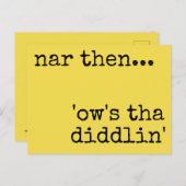 Yorkshire dialect briefkaart (Voorkant / Achterkant)