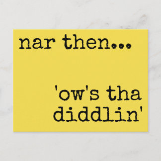 Yorkshire dialect briefkaart