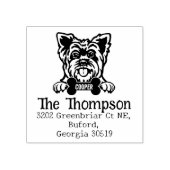 Yorkshire Dog, Custom Return Address Rubberstempel (Afrduk)
