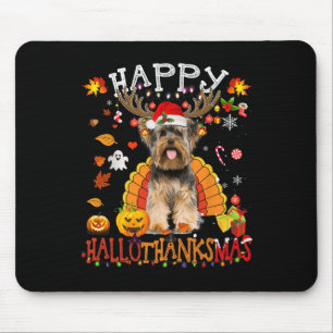 Yorkshire Dog Halloween Kersthond Happy Hallot Muismat
