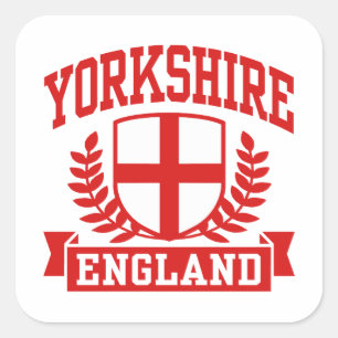 Yorkshire England Vierkante Sticker