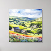 "Yorkshire Meadowsong" Landschap Yorkshire Dales Canvas Afdruk (Voorkant)