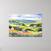 "Yorkshire Meadowsong" Landschap Yorkshire Dales Canvas Afdruk (Voorkant)