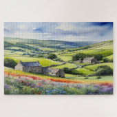 "Yorkshire Meadowsong" Landschap Yorkshire Dales Legpuzzel (Horizontaal)