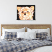 Yorkshire Terrier a étiré la copie de toile (Insitu(Chambre))
