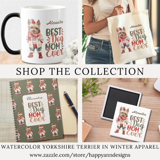 Yorkshire Terrier Aangepaste Kerstversiering Keramisch Ornament