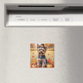 Yorkshire Terrier Autumn verlaat Thanksgiving Magneet (Insitu (Vaatwasser))