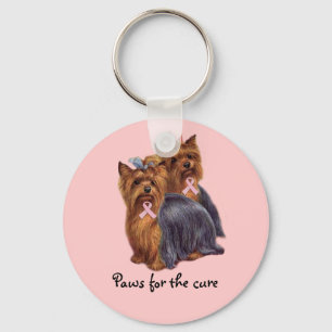 Yorkshire Terrier Breast Cancer Sleutelhanger
