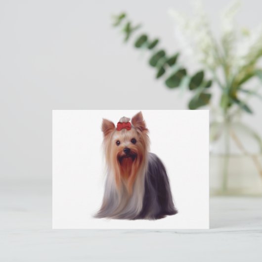 Yorkshire Terrier Briefkaart (Staand voorkant)