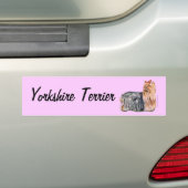 Yorkshire Terrier Bumpersticker (Op auto)