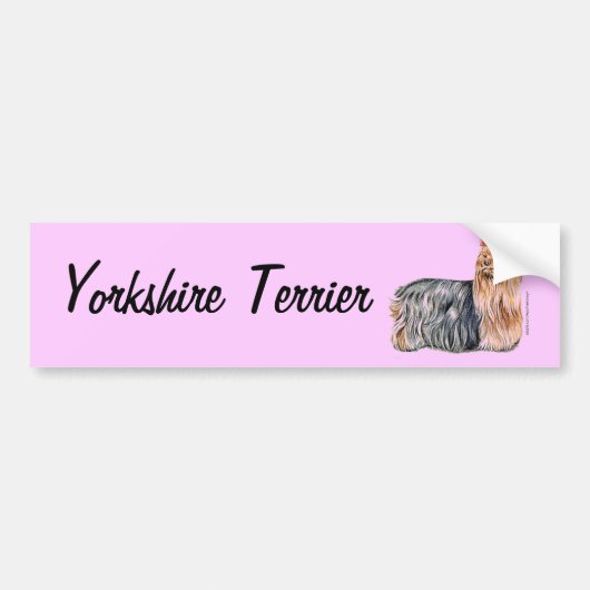 Yorkshire Terrier Bumpersticker (Voorkant)
