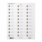 Yorkshire Terrier Bust Blue Bow Labels (Full Sheet)