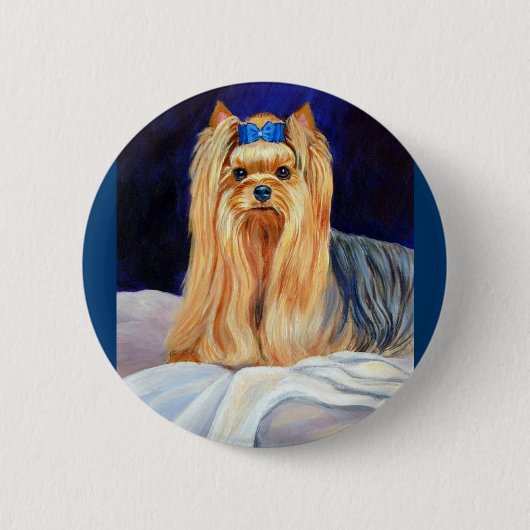Yorkshire Terrier Button pin (Voorkant)