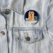 Yorkshire Terrier Button pin (In situ)