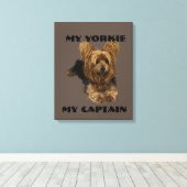 Yorkshire Terrier Canvas Kunst (Insitu (Houten vloer))