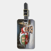 Yorkshire Terrier Caravan Kerstavontuur Bagagelabel (Voorkant verticaal)