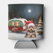 Yorkshire Terrier Caravan Kerstavontuur Blikjeskoeler (Voorkant)