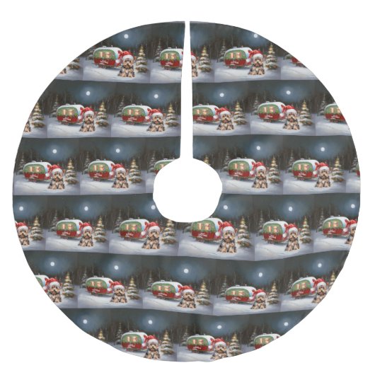 Yorkshire Terrier Caravan Kerstavontuur Kerstboom Rok (Voorkant)