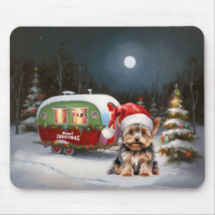 Yorkshire Terrier Caravan Kerstavontuur Muismat
