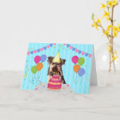 Yorkshire Terrier Carte de vacances d'anniversaire (Fleur jaune)