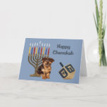 Yorkshire Terrier Chanukah Carte Menorah Dreidel<br><div class="desc">Se souvenir de sa famille et de ses amis pendant la saison de Chanukah est un merveilleux moyen de rester en contact avec les gens qui vous aiment et qui vous tiennent à coeur. J'ai créé ces cartes de chien Chanukah avec amour et attention et je suis sûr que quiconque...</div>