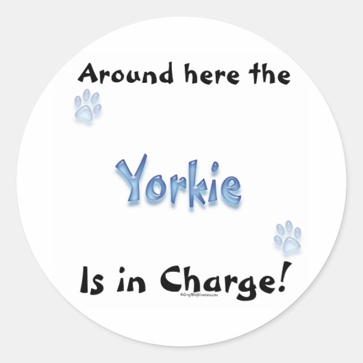 Yorkshire Terrier Charge Sticker (Voorkant)