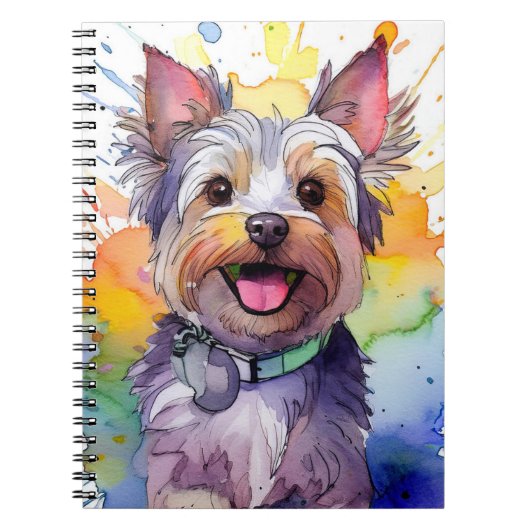 Yorkshire Terrier Chien Carnet Spiral (Devant)