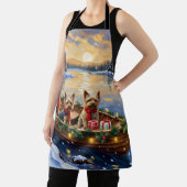 Yorkshire Terrier Christmas Boat Holiday Schort (Insitu)