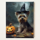 Yorkshire Terrier Citrouilles Halloween effrayant (Dos)