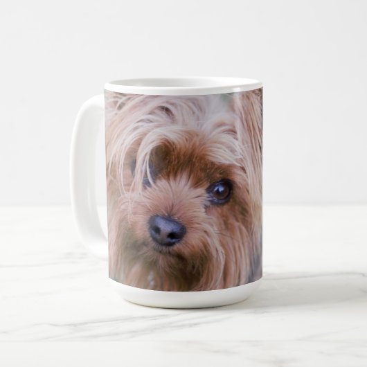 Yorkshire Terrier Closeup Coffee Mug (Devant gauche)