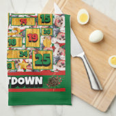 Yorkshire Terrier Coundown met Kerstmis Advent Dog Theedoek (Quarter Fold)