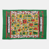 Yorkshire Terrier Coundown met Kerstmis Advent Dog Theedoek (Horizontaal)