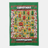 Yorkshire Terrier Coundown met Kerstmis Advent Dog Theedoek (Verticaal)