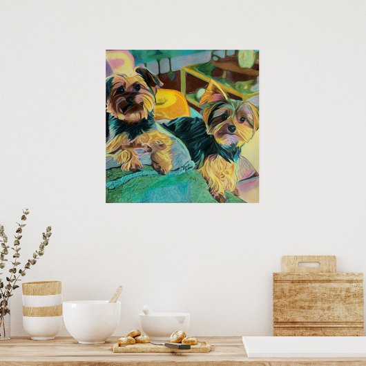 Yorkshire Terrier Custom Art Poster (Keuken)