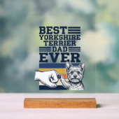 Yorkshire Terrier Dad Fist Bump Vintage Vector Des (Neutre)