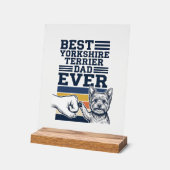 Yorkshire Terrier Dad Fist Bump Vintage Vector Des (Angle)